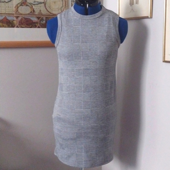 🆕ANTISTAR Plaid Checker Sleeveless Scoop Neck Stretch Dress! 🇨🇦MADE!! - Picture 6 of 6
